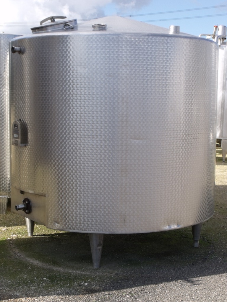 Used 5000 Litre 1100 Gallon Vertical Stainless Steel Insulated Mixing Tank Vessel Tanks 9202