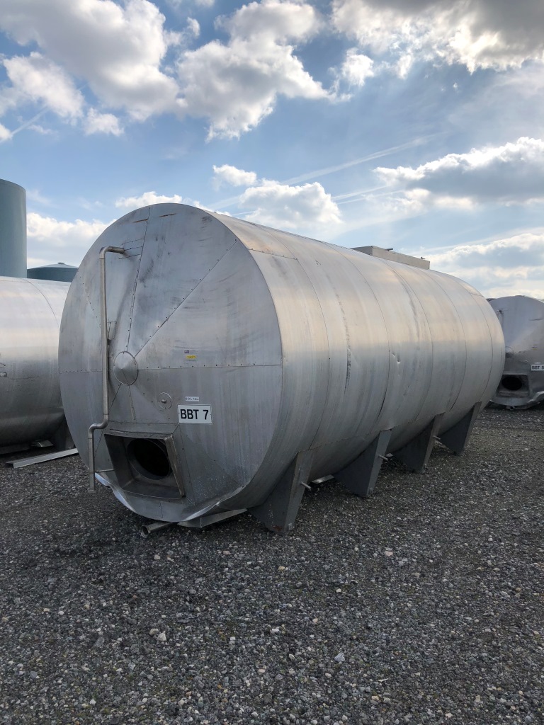 Used 30000 Litres 6600 Gallon Jacketed Insulated And Clad Horizontal Stainless Steel Tank 0125